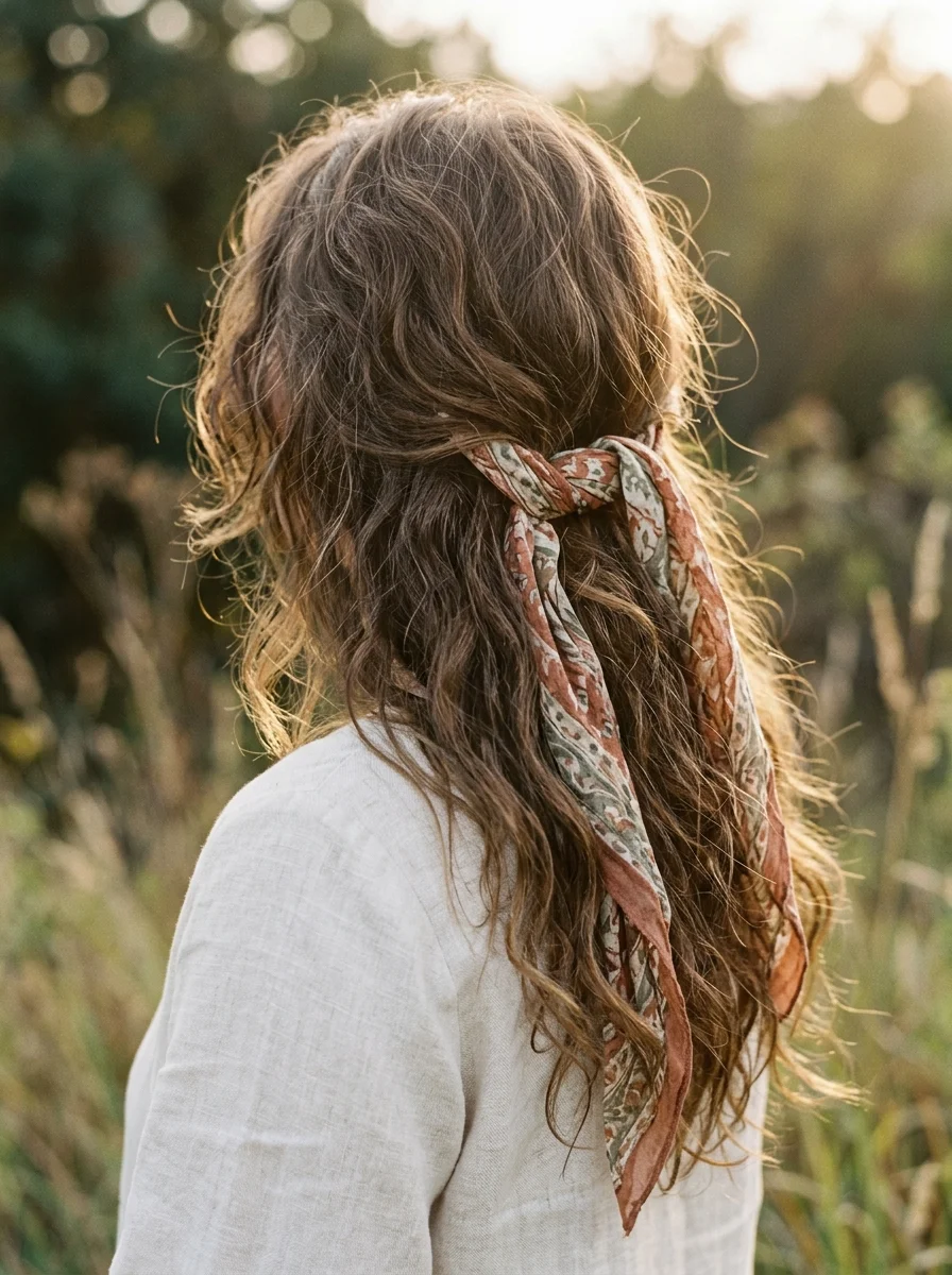 Scarf Through Open Hair