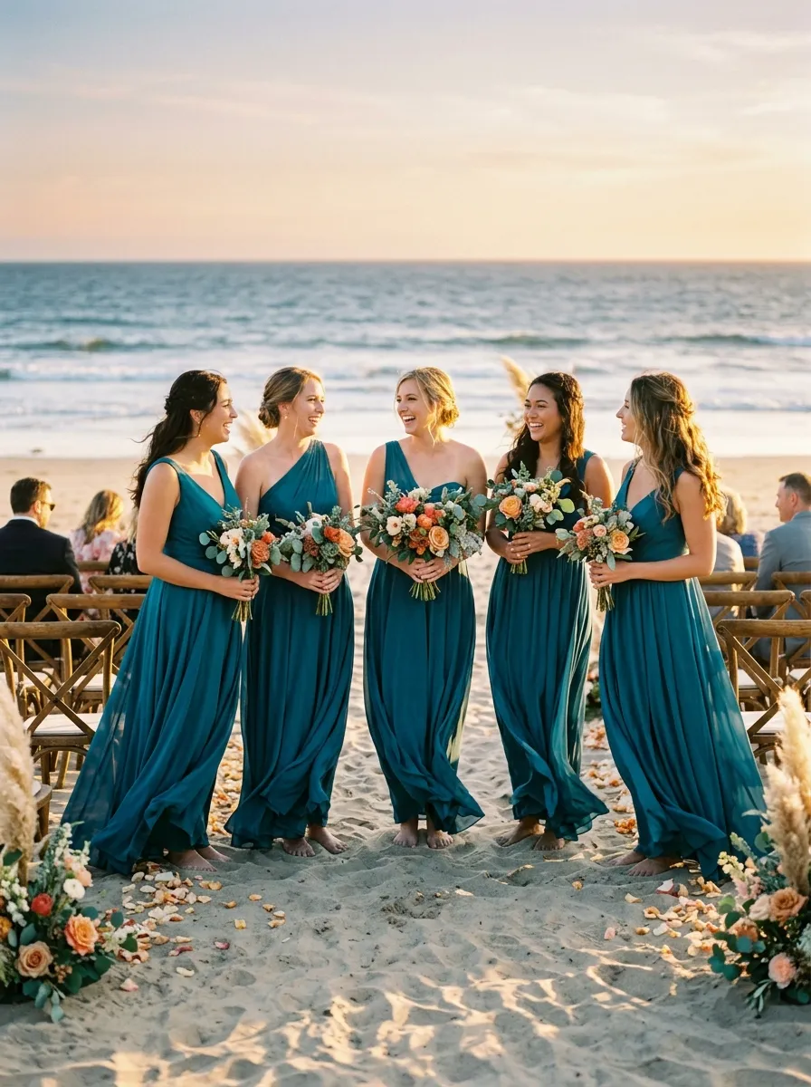 Teal Bridesmaid Dresses That Work