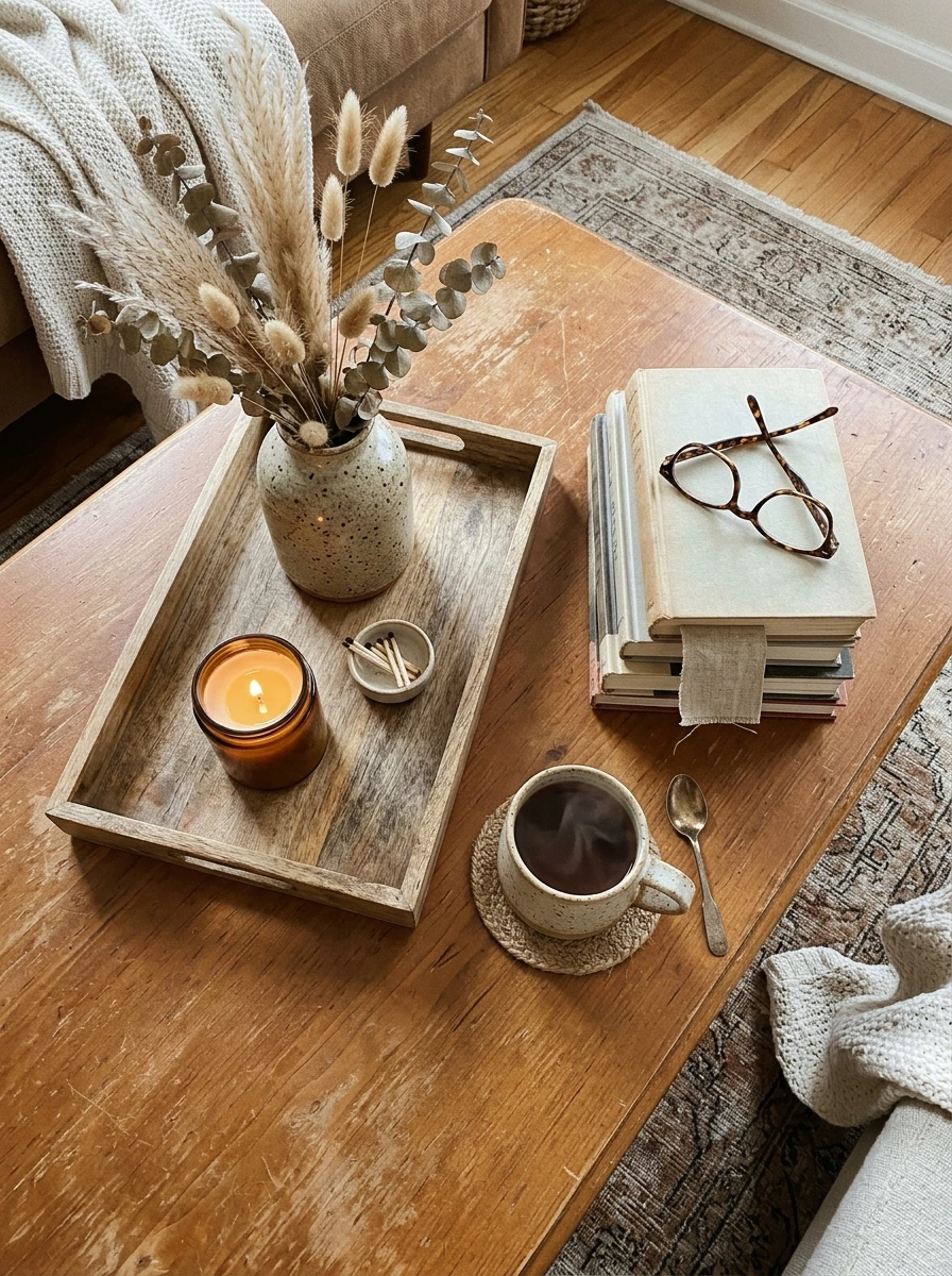 The Coffee Table Vignette That Makes a Surface Look Lived In