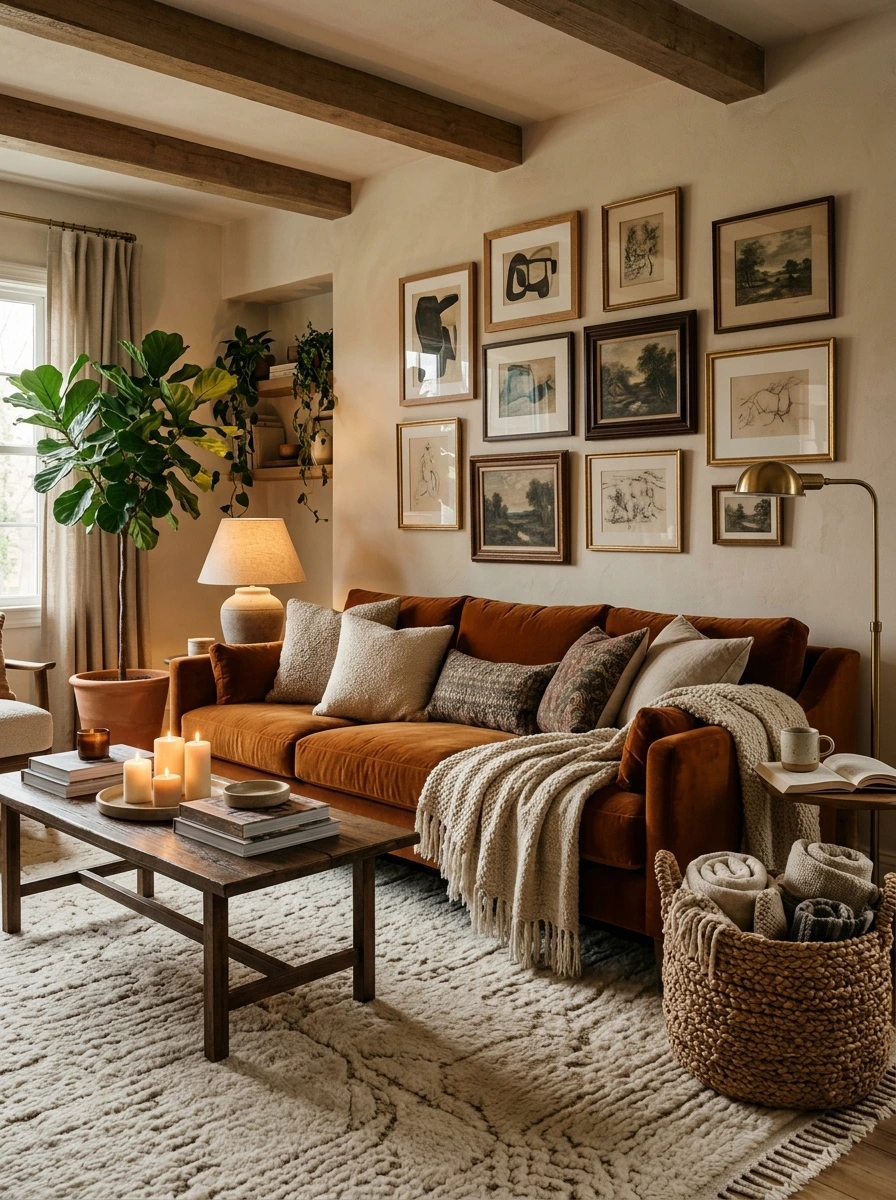 The Complete Warm Living Room: Cozy Living Room Decor Ideas Working in One Room