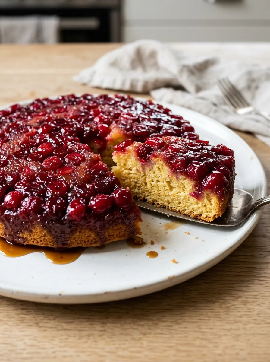 The Cranberry Upside-Down Cake Decorates Itself