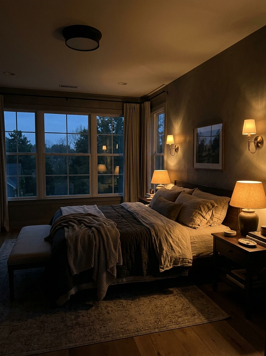 The Master Bedroom Lighting Audit: One Overhead Fixture Is a Decision, Not a Starting Point