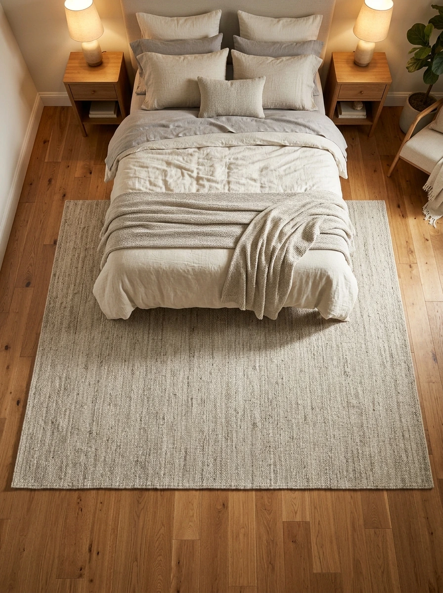 The Master Bedroom Rug Is a Measurement Before It Is a Style