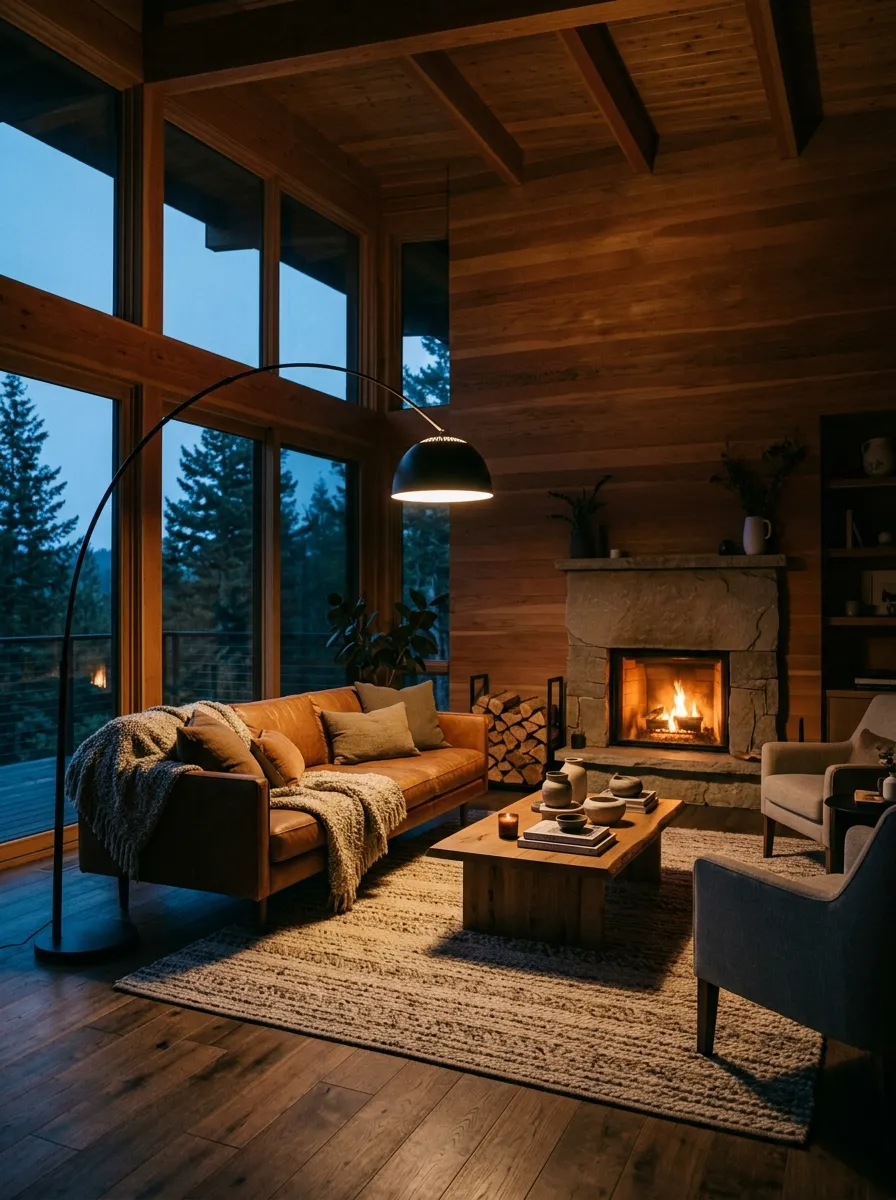 The Modern Cabin Living Room: Contemporary Touches That Respect the Mountain Vocabulary