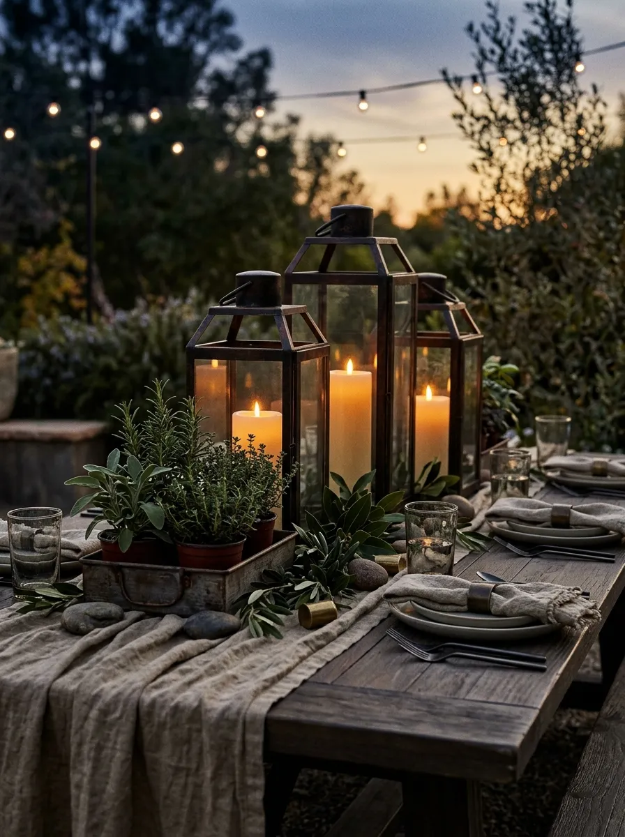 The Outdoor Dinner Table Centerpiece That Survives Wind, Light, and Everything Else