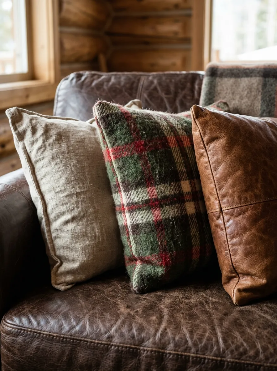 The Pillow Formula: Leather, Plaid, and One Natural Fiber