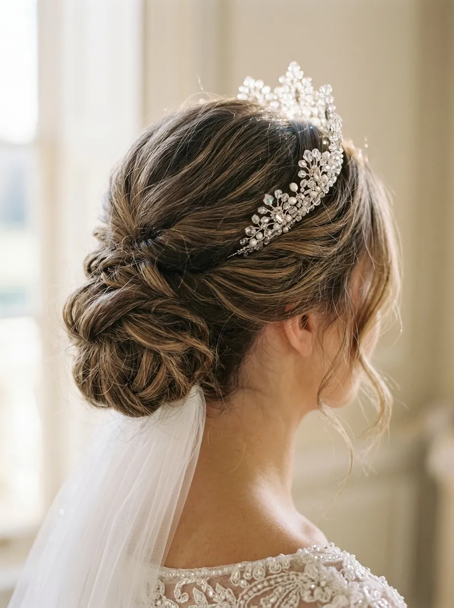 Tiara Updo: Classic and Modern