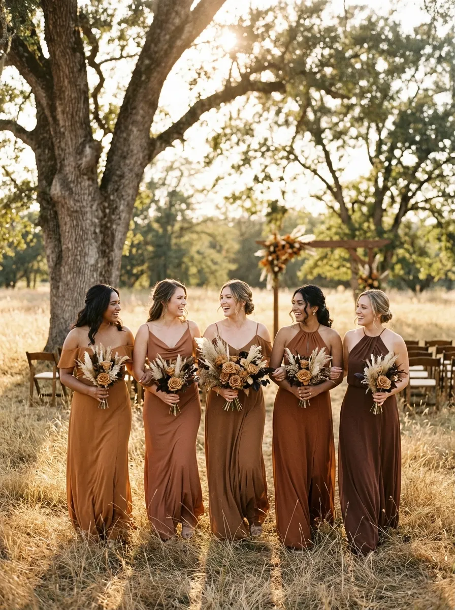 Warm Brown for Outdoor Weddings