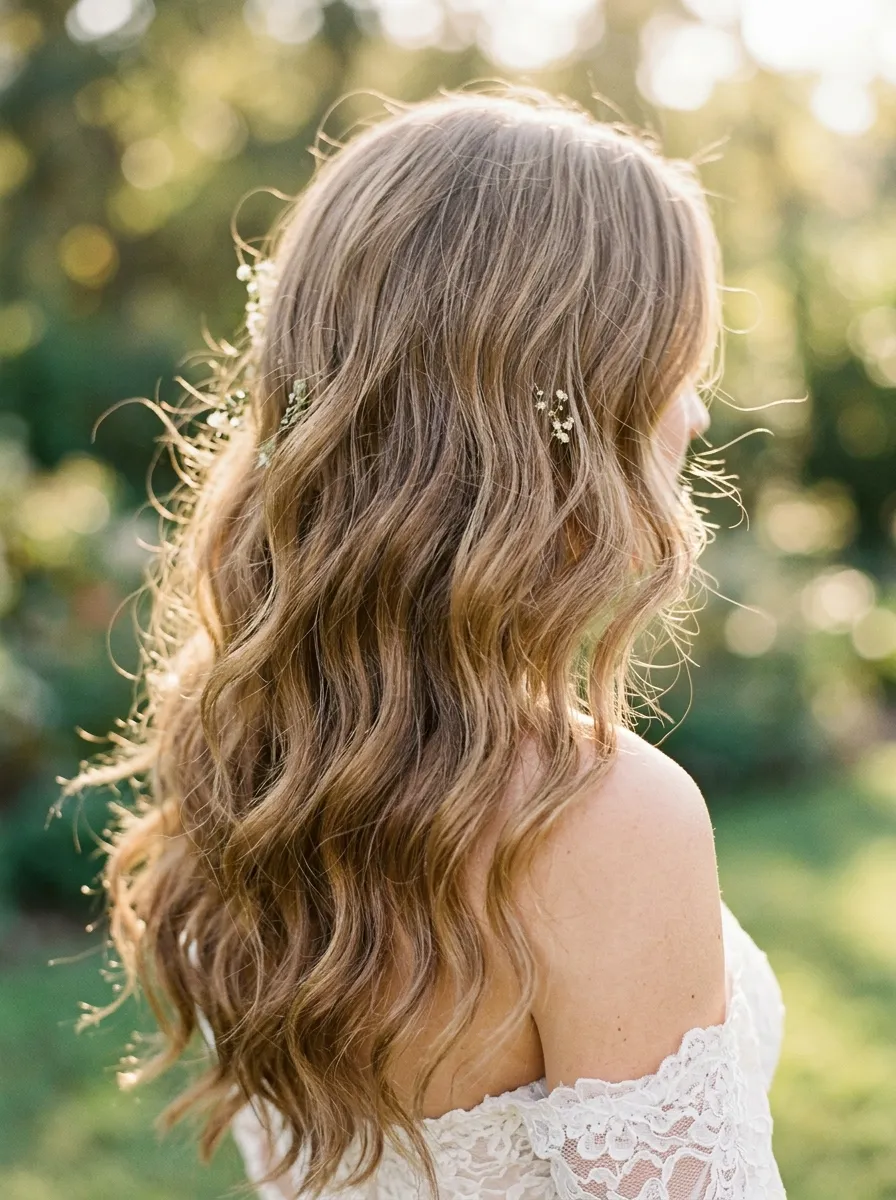 Waves: Wedding Hairstyles for Long Hair