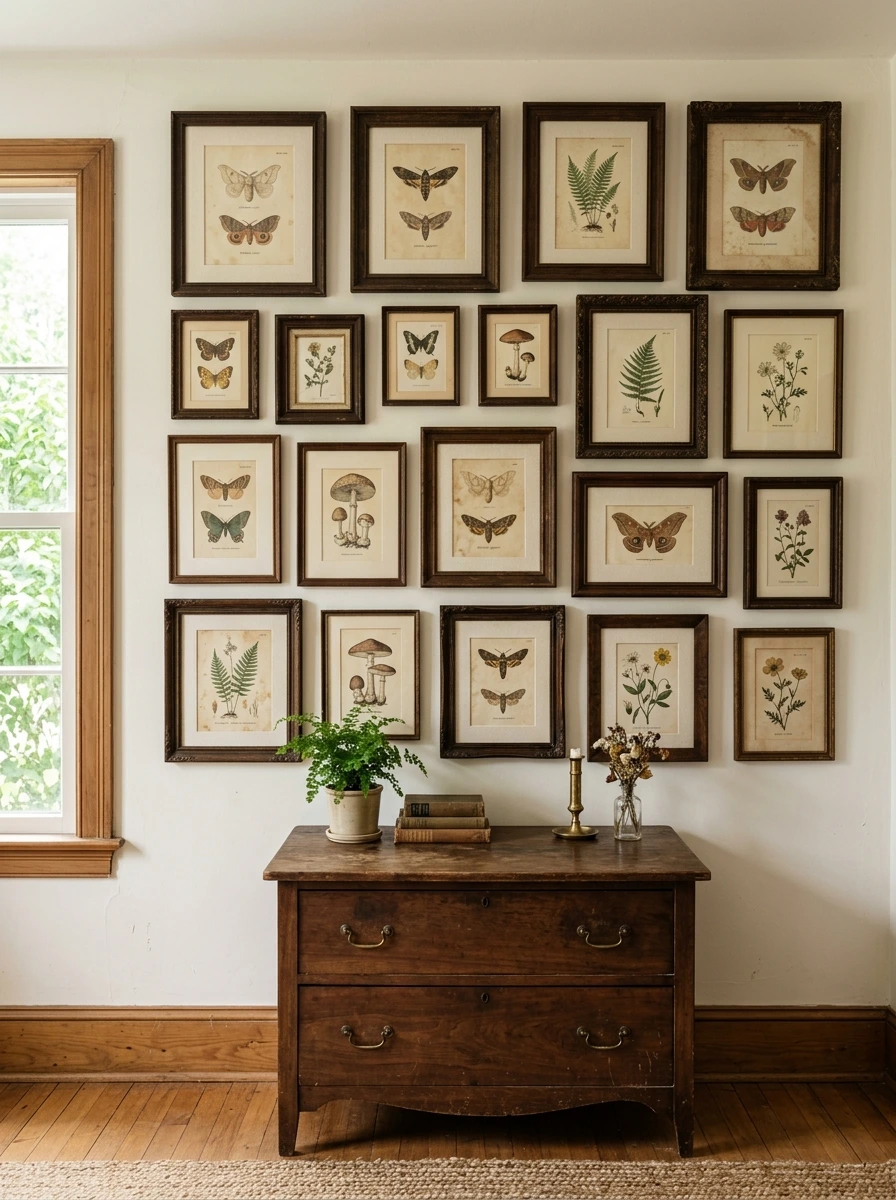 What I'd Bid On: A Gallery Wall of Vintage Botanical and Moth Prints