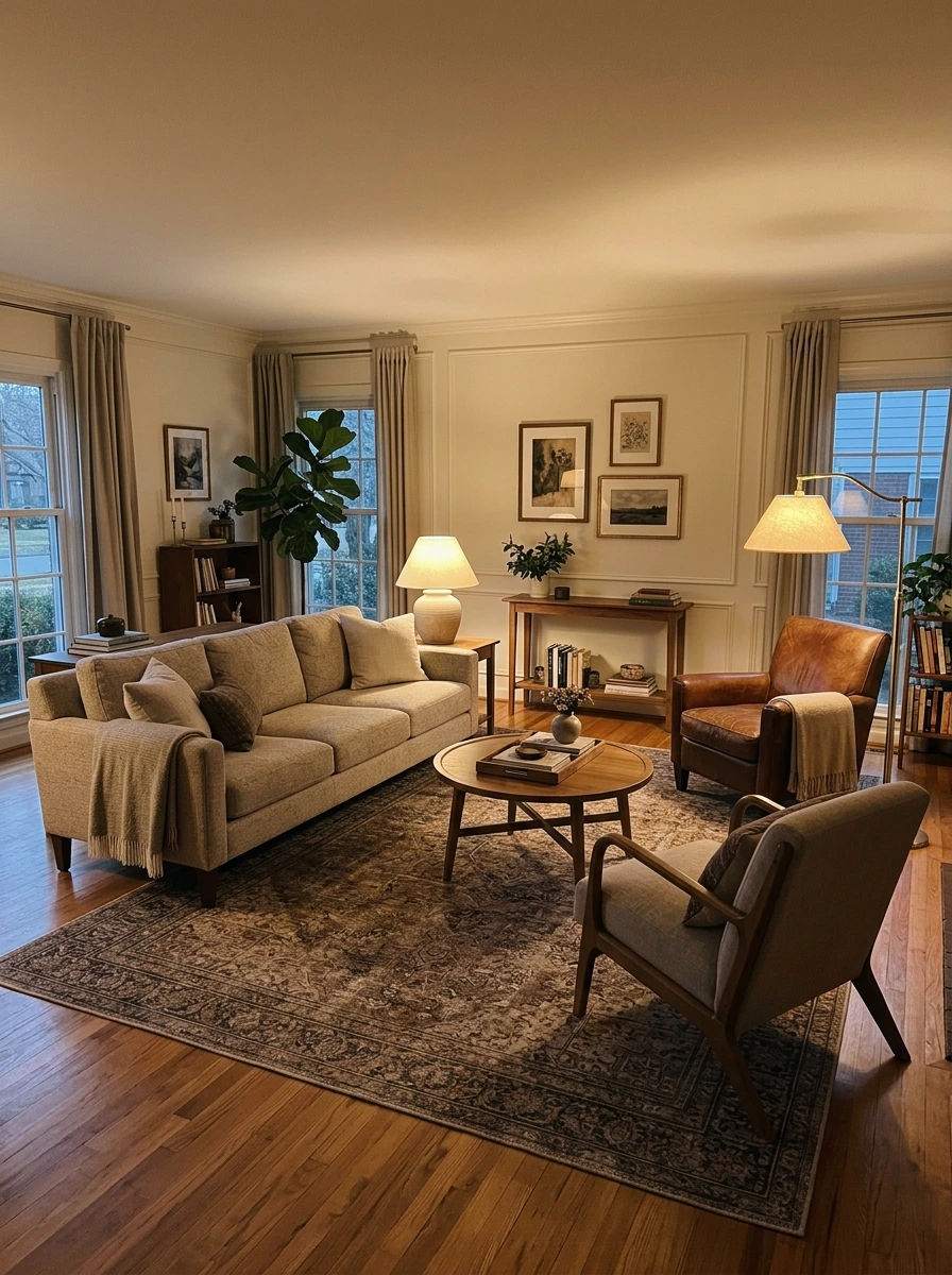 Why Moving the Sofa Three Feet Can Give Your Living Room Warmth You Can't Buy