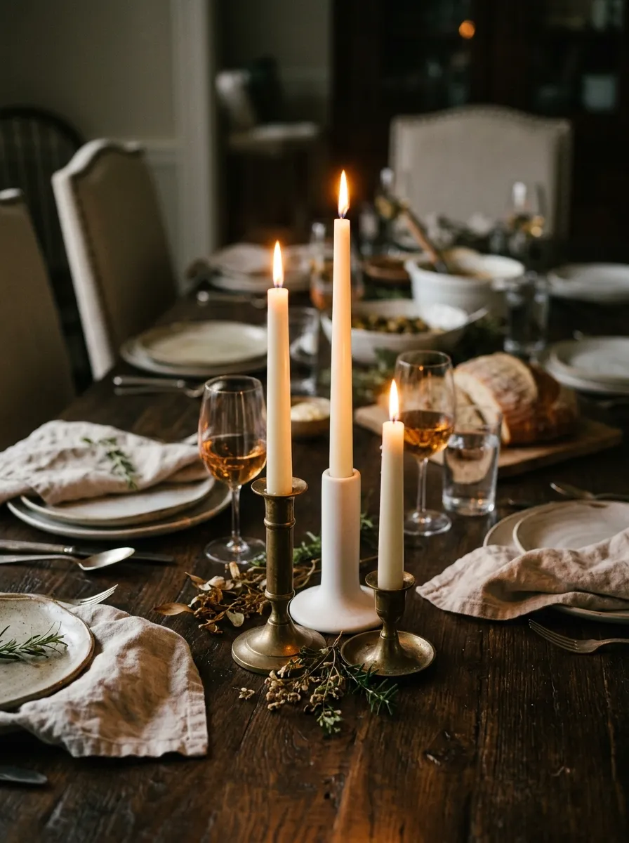 Why Three Taper Candles at Different Heights Change the Entire Dining Table Conversation